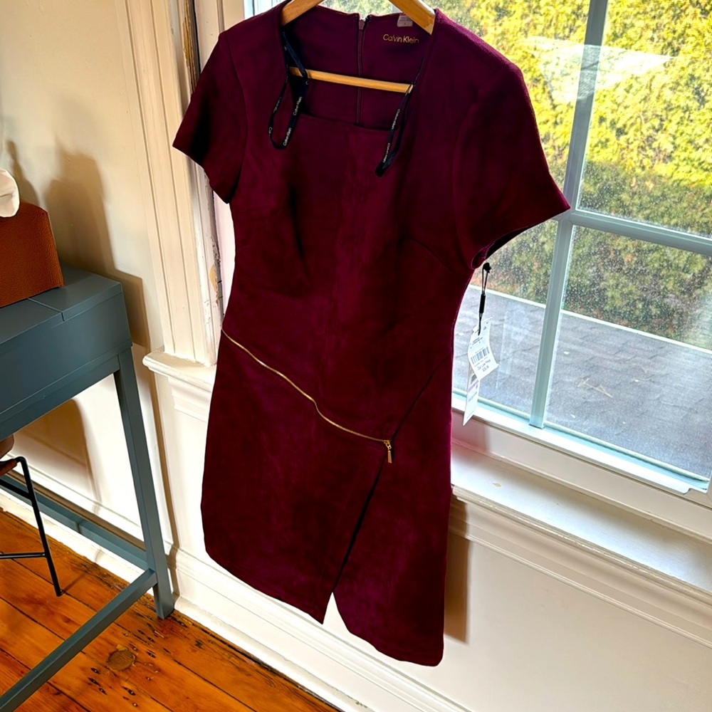 Burgundy Suede Calvin Klein professional dress